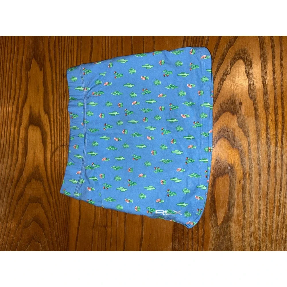 RLX Ralph Lauren Kids Blue Cactus Print‎ Stretch Athletic Shorts Size M